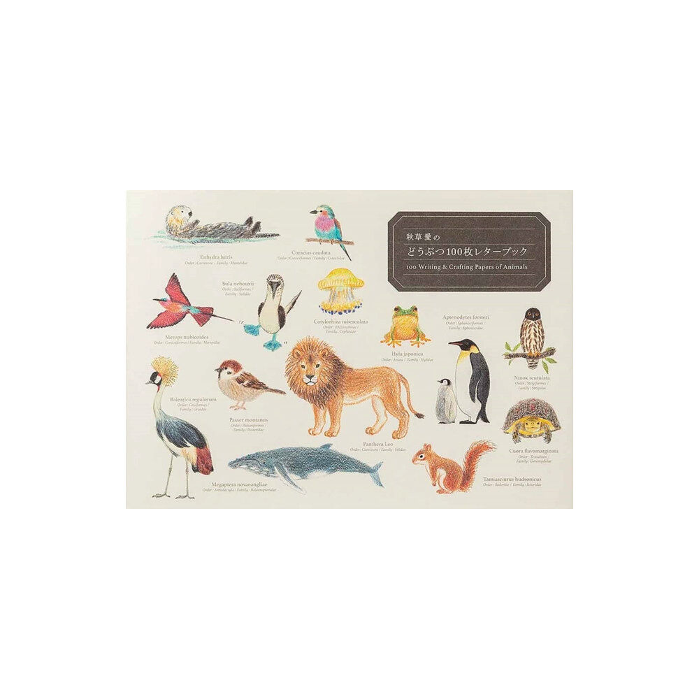 Pie International Co., Ltd. 100 Writing & Crafting Papers of Animals (häftad, jpn)