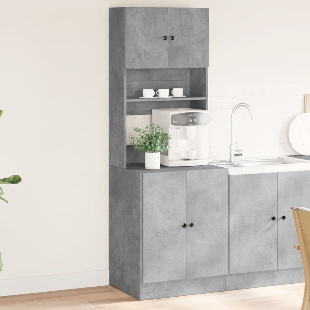vidaXL Köksskåp betonggrå 60x50x180 cm konstruerat trä