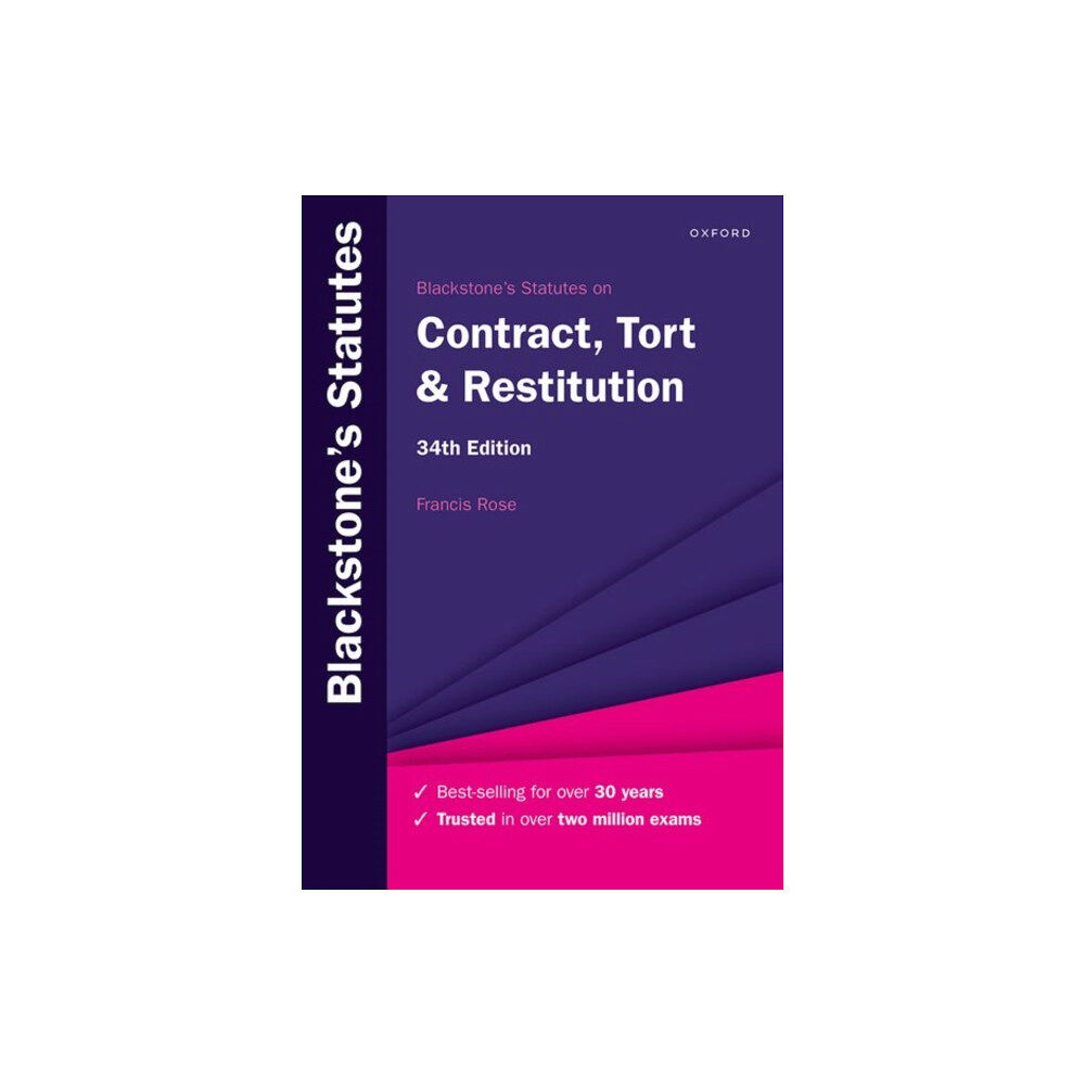 Oxford University Press Blackstone's Statutes on Contract, Tort & Restitution (häftad, eng)