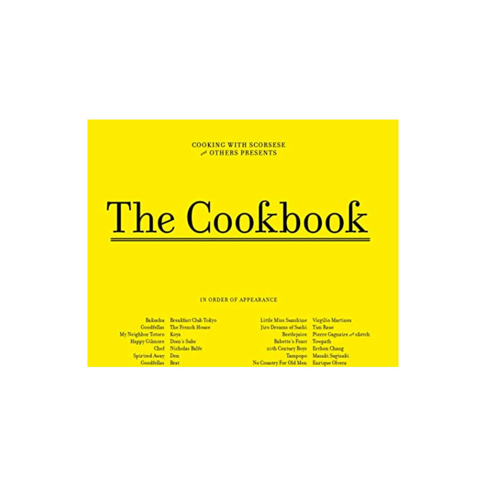 Hato Press Cooking with Scorsese - The Cookbook (inbunden, eng)