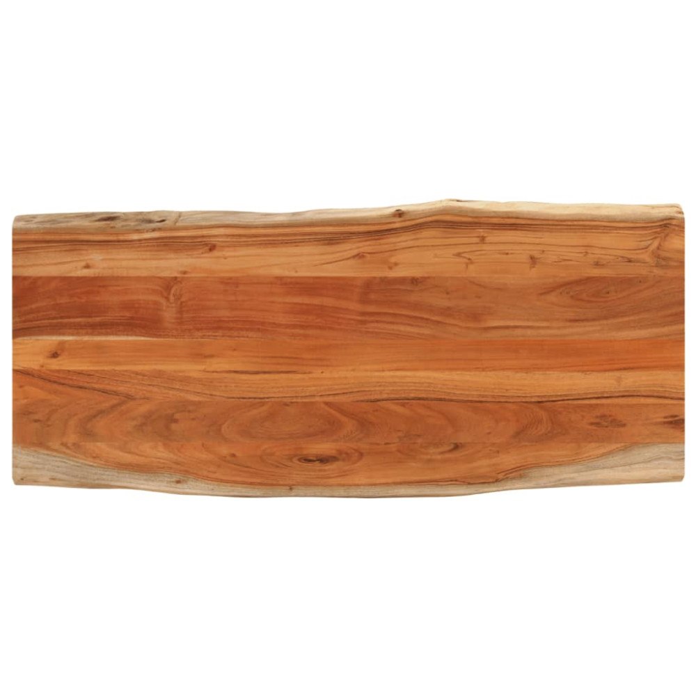 vidaXL Bordsskiva 140x60x2,5 cm rektangulär massiv akacia levande kant