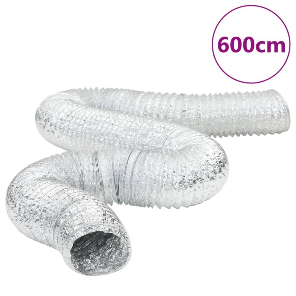 vidaXL Ventilationskanal aluminium 6 m Ø20 cm