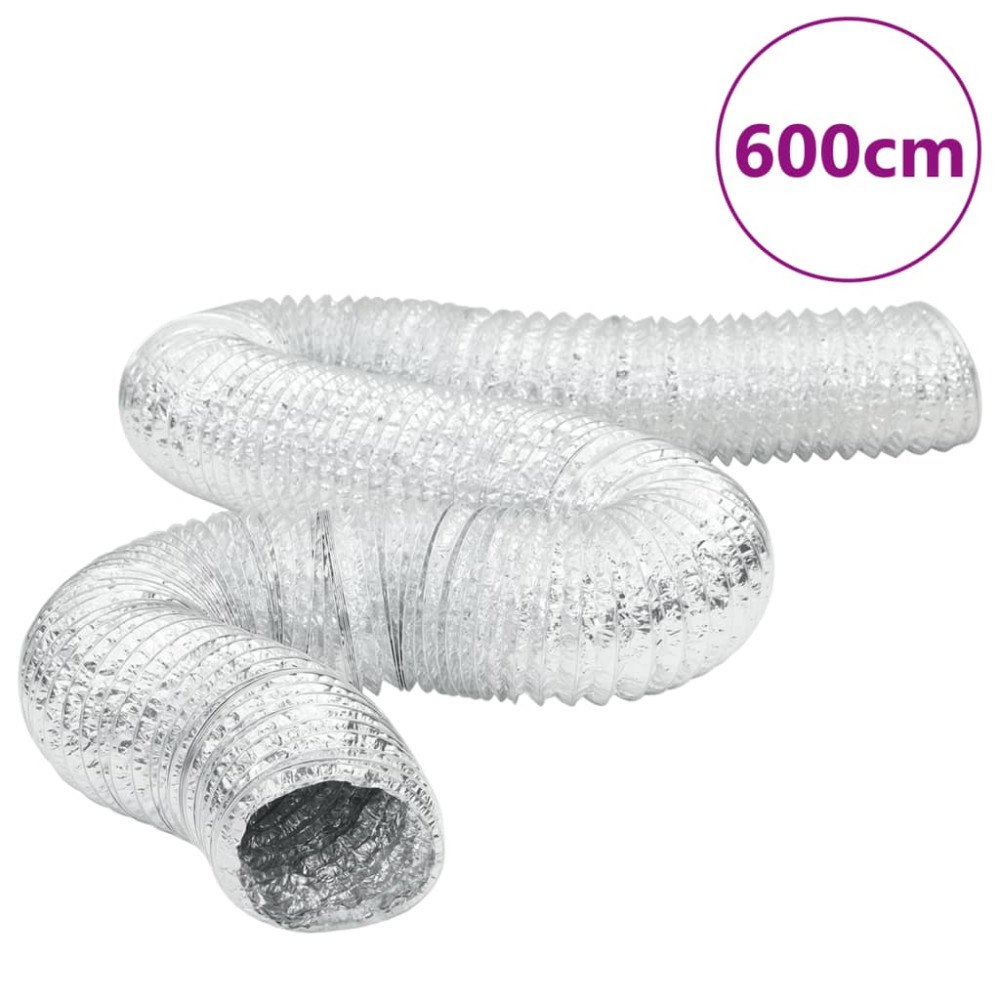 vidaXL Ventilationskanal aluminium 6 m Ø12,5 cm
