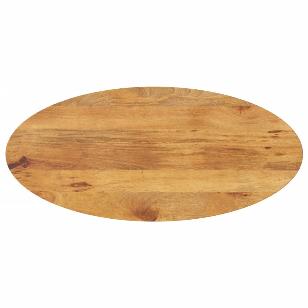 vidaXL Bordsskiva 140x50x3,8 cm oval massivt mangoträ