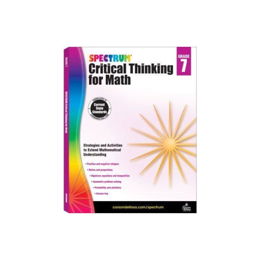 Carson Dellosa Spectrum Critical Thinking for Math Gr 7 (häftad, eng)