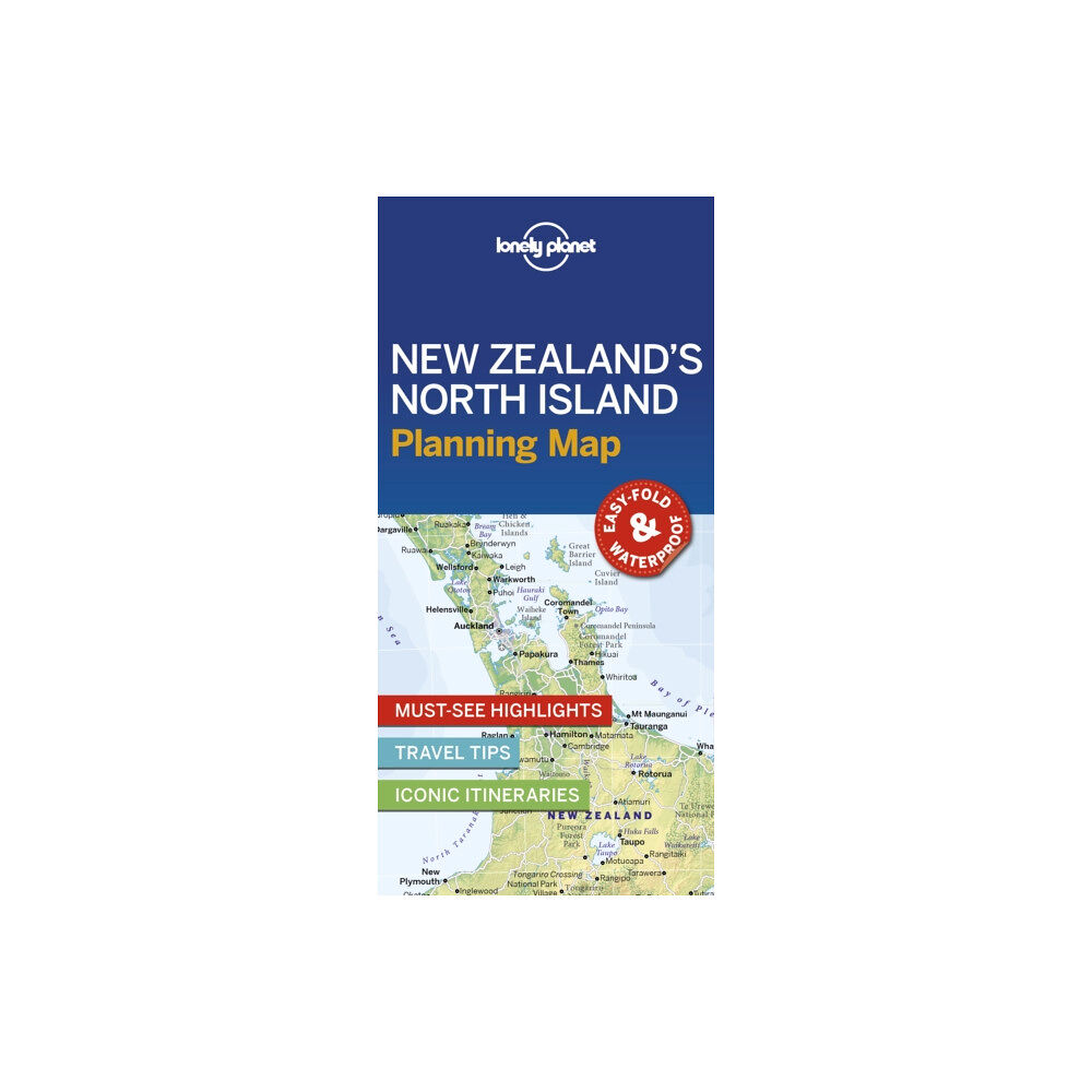 Lonely Planet Global Limited Lonely Planet New Zealand's North Island Planning Map