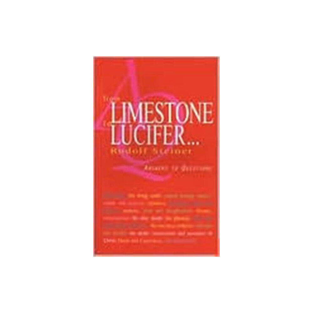 Rudolf Steiner Press From Limestone to Lucifer... (häftad, eng)