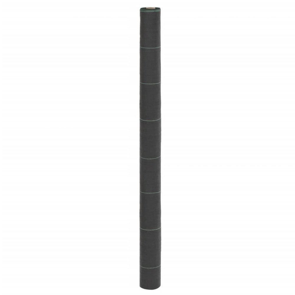 vidaXL Ogräsmatta svart 1,5x10 m PP
