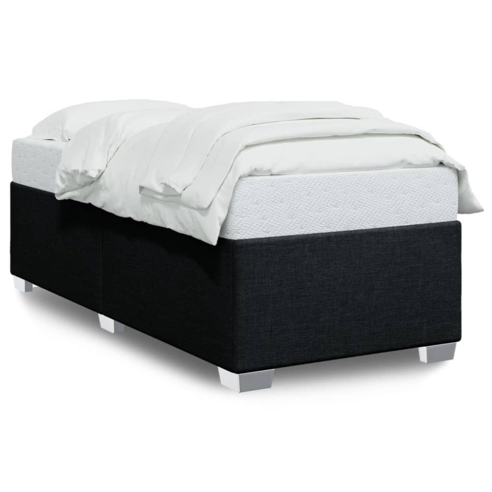 vidaXL Sängram utan madrass svart 90x200 cm tyg