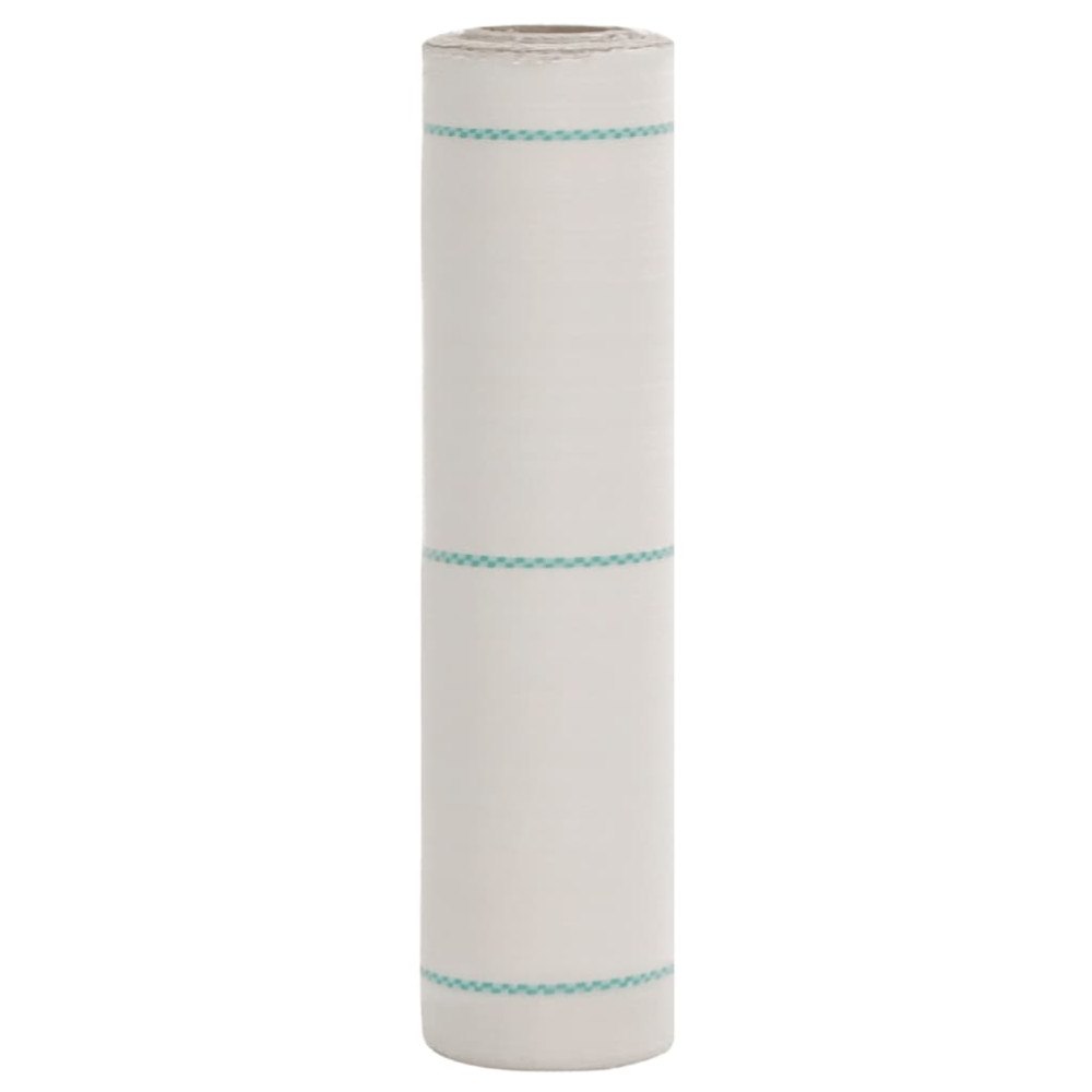 vidaXL Ogräsmatta vit 0,5x10 m PP