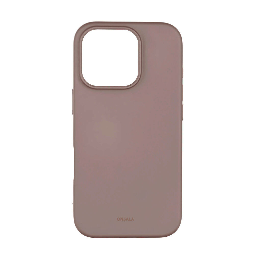 ONSALA Back Sil Touch Recycled MagSerie iPhone 16 Pro Chocolate