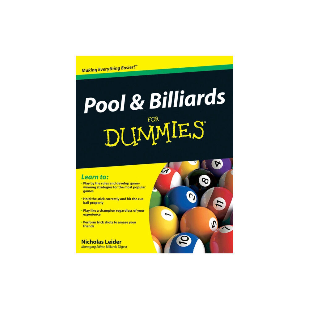 John Wiley & Sons Inc Pool and Billiards For Dummies (häftad, eng)