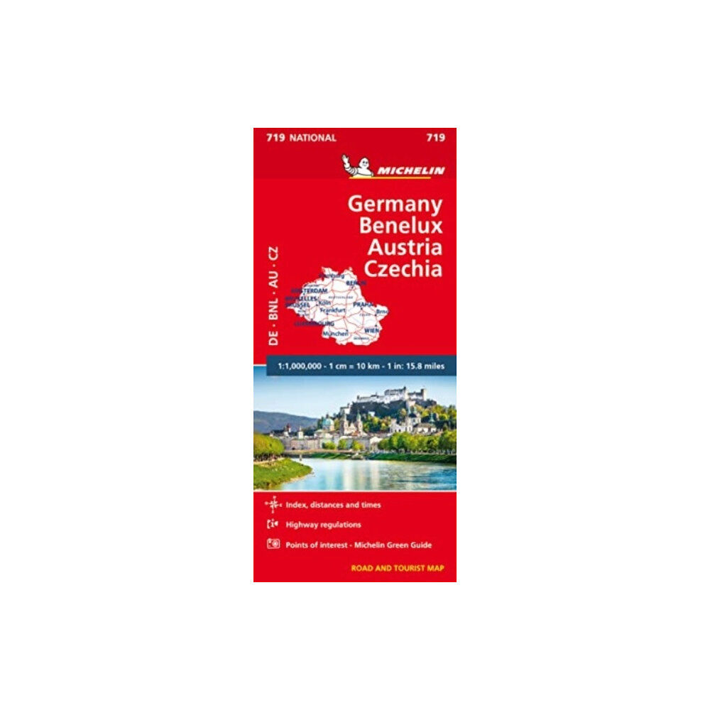 Michelin Editions Des Voyages Germany, Benelux, Austria, Czech Republic - Michelin National Map 719