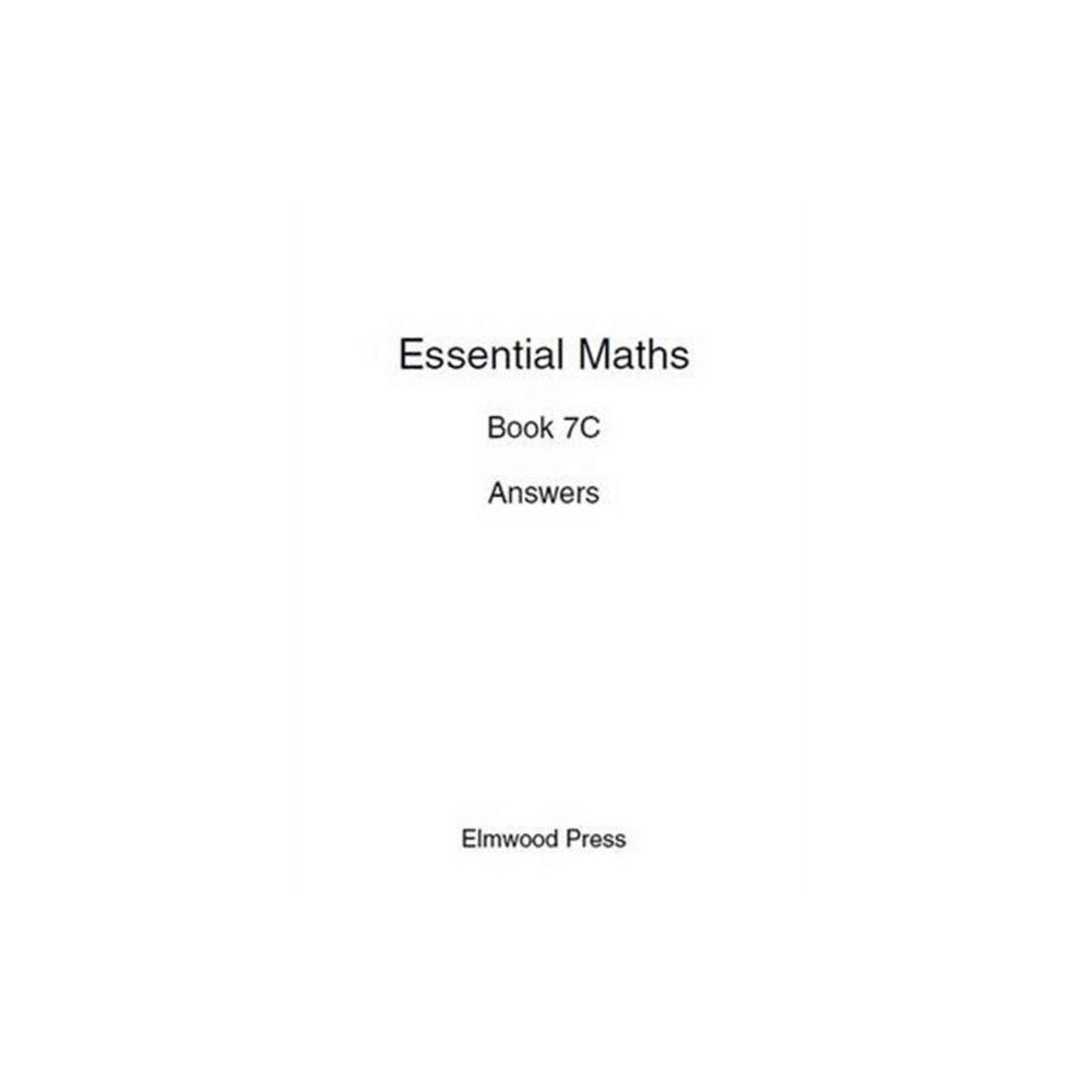 Elmwood Education Limited Essential Maths 7C Answers (häftad, eng)