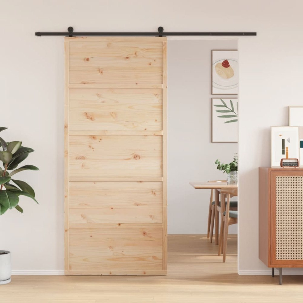 vidaXL Ladugårdsdörr 90x208 cm massiv furu