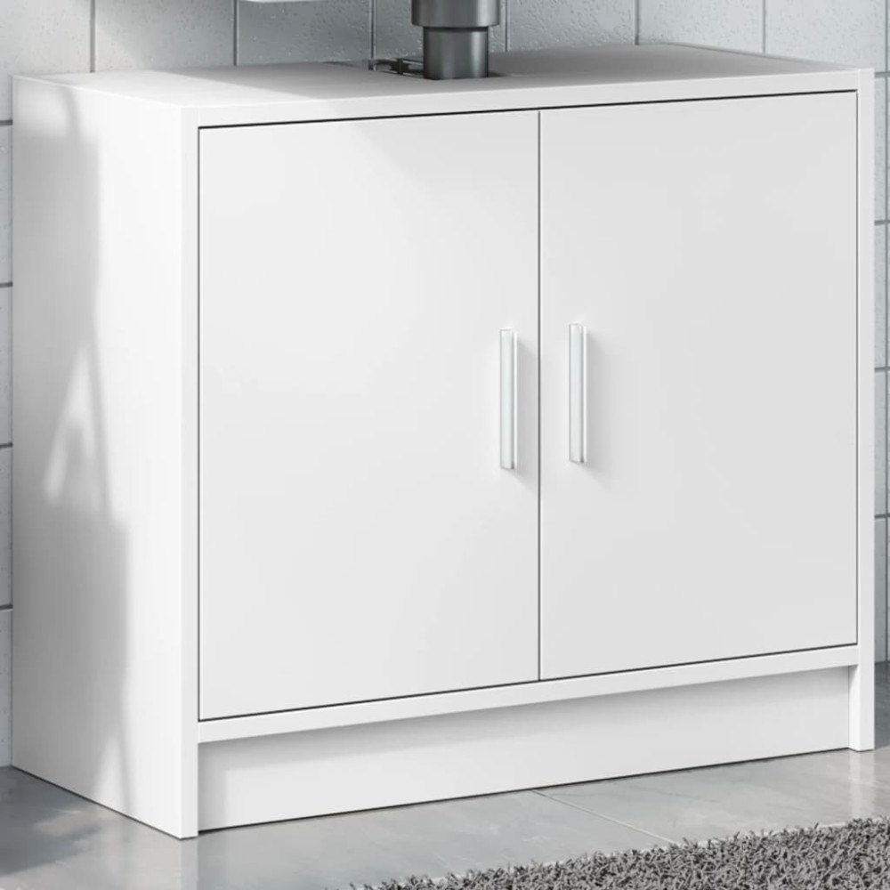 vidaXL Tvättställsskåp vit 63x29x55 cm konstruerat trä