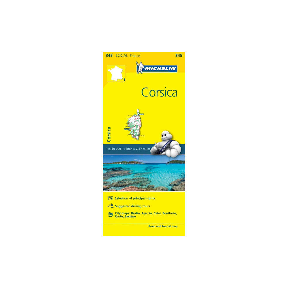 Michelin Editions Des Voyages Corse-du-Sud, Haute-Corse - Michelin Local Map 345