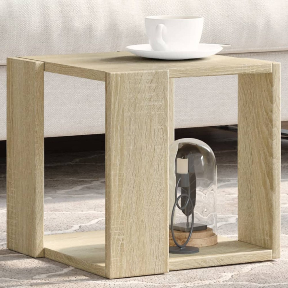 vidaXL Soffbord sonoma-ek 32x32x30 cm konstruerat trä