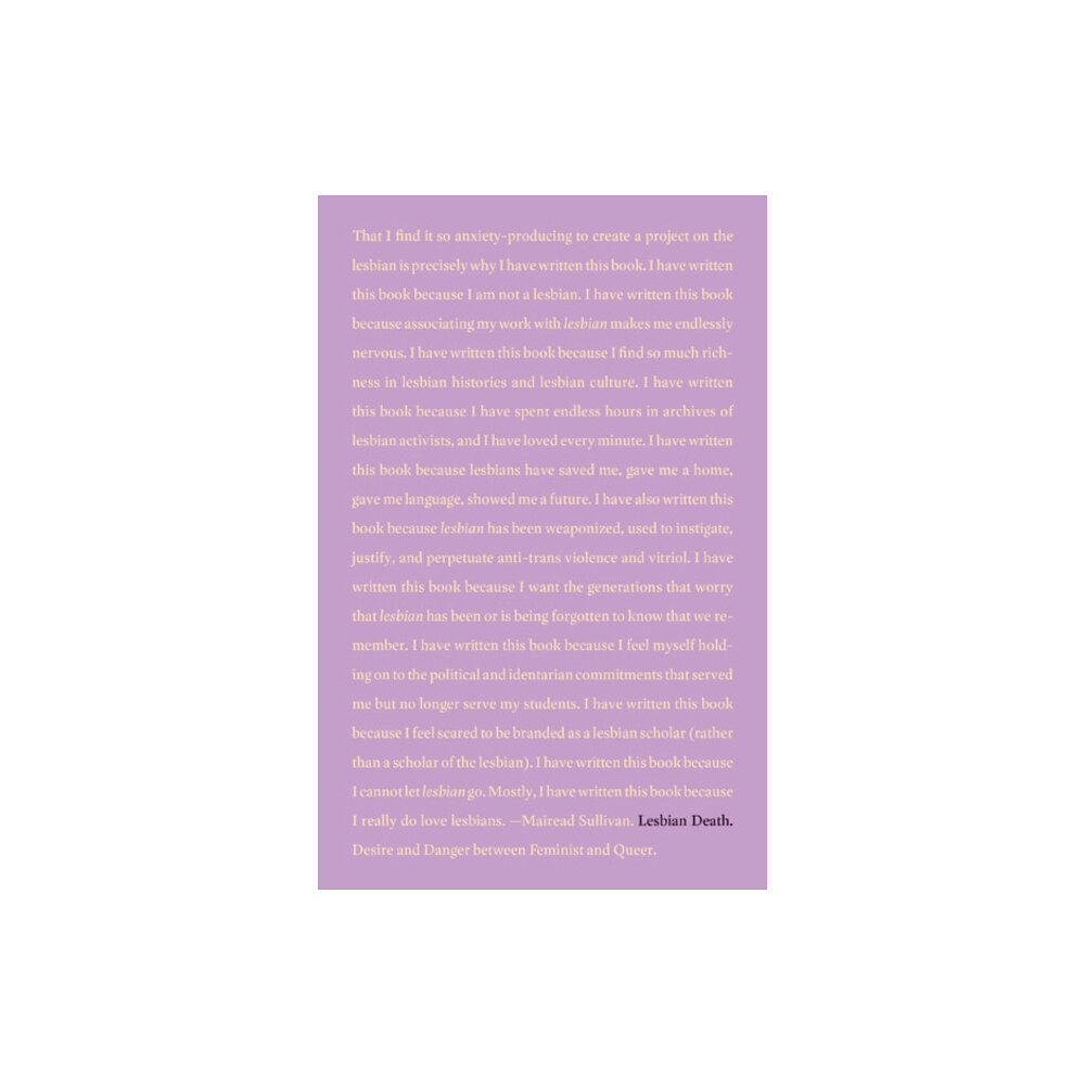 University of Minnesota Press Lesbian Death (häftad, eng)