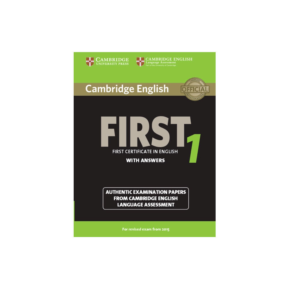 Cambridge University Press Cambridge English First 1 for Revised Exam from 2015 Student's Book with Answers (häftad, eng)