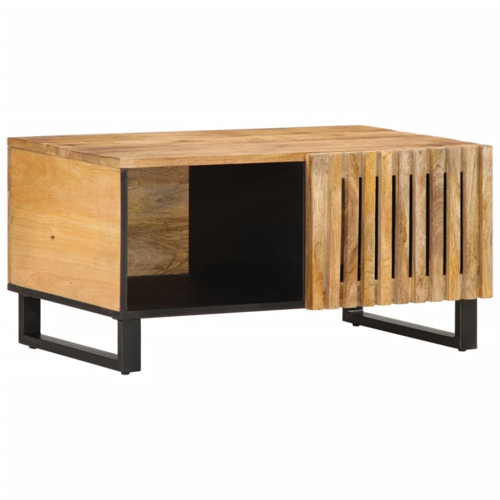 vidaXL Soffbord brun 80x51x40 cm massivt grovt mangoträ