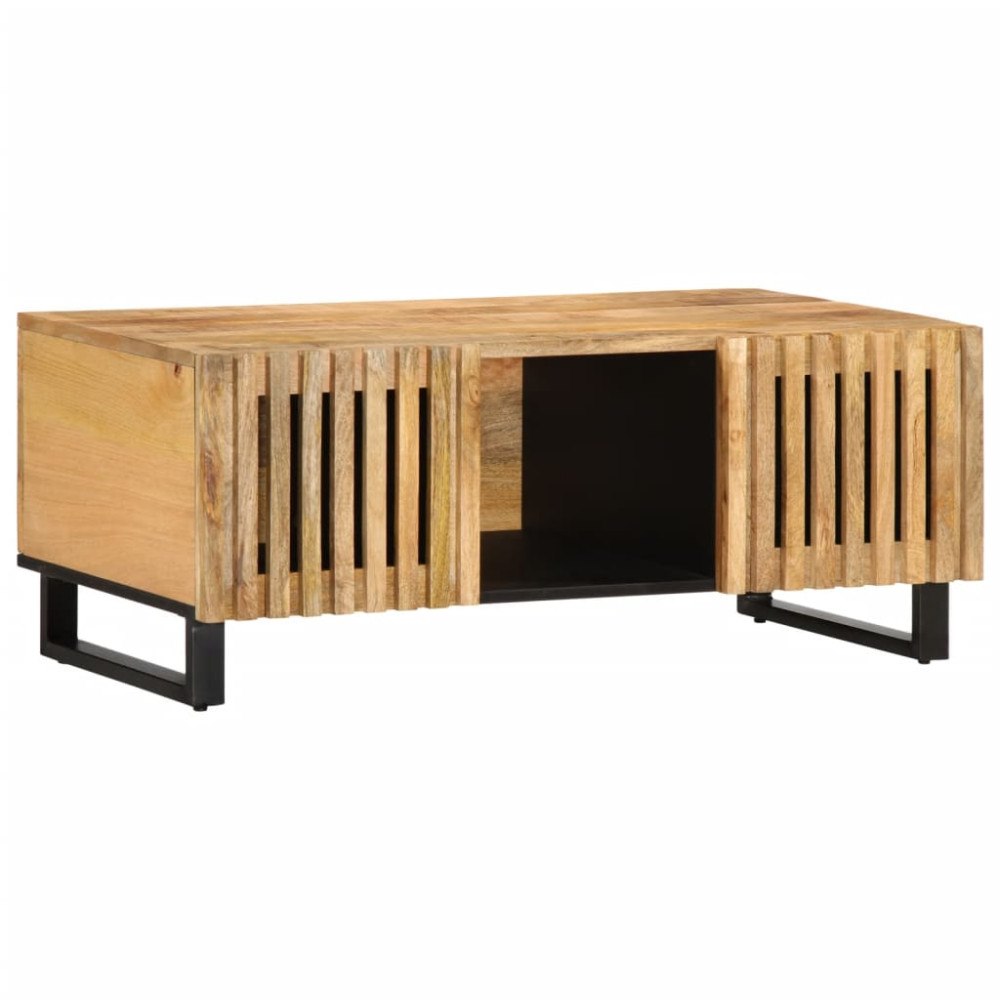 vidaXL Soffbord 100x55x40 cm massivt grovt mangoträ