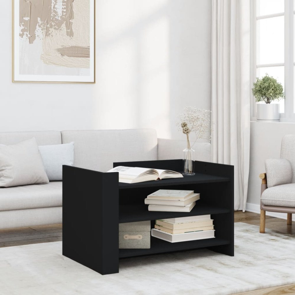 vidaXL Soffbord svart 80x50x50 cm konstruerat trä