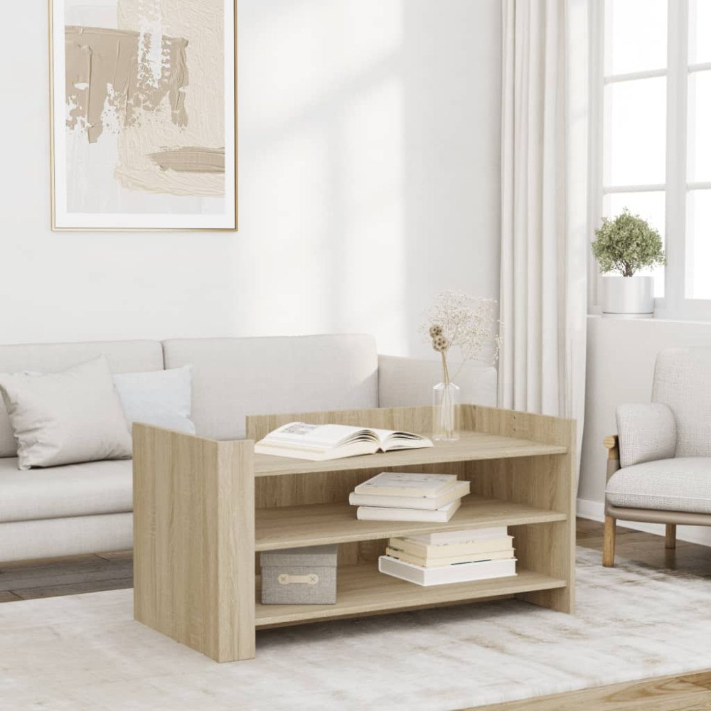vidaXL Soffbord sonoma-ek 100x50x50 cm konstruerat trä