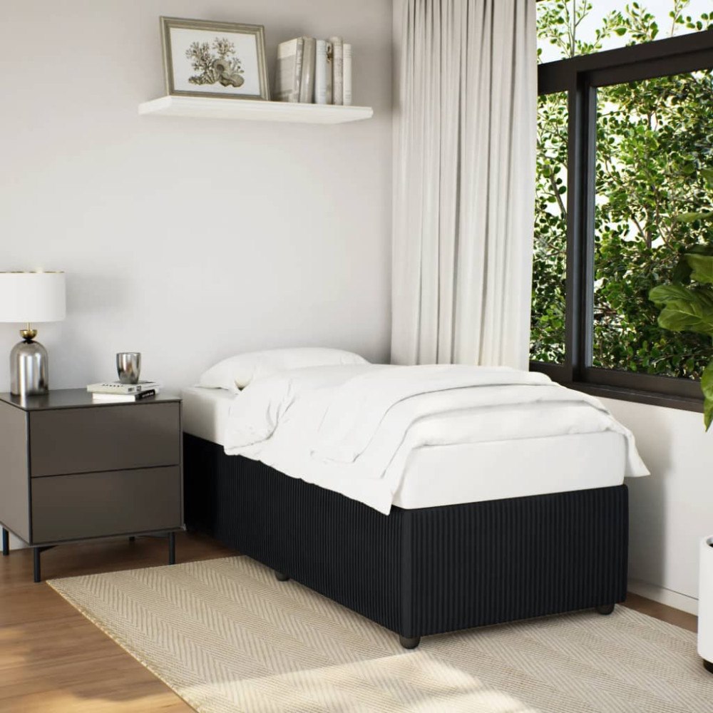 vidaXL Sängram svart 80x200 cm sammet