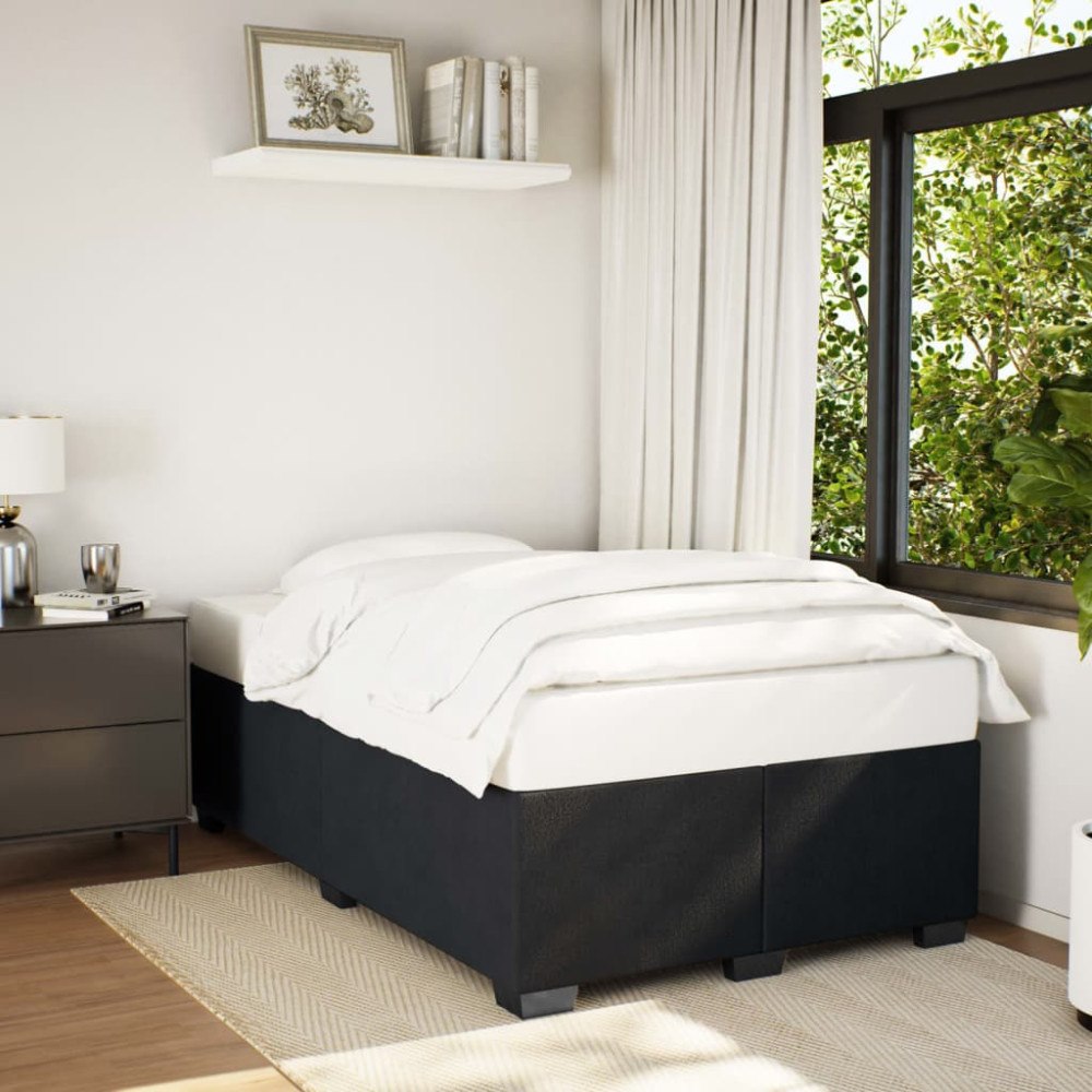 vidaXL Sängram utan madrass svart 120x200 cm sammet