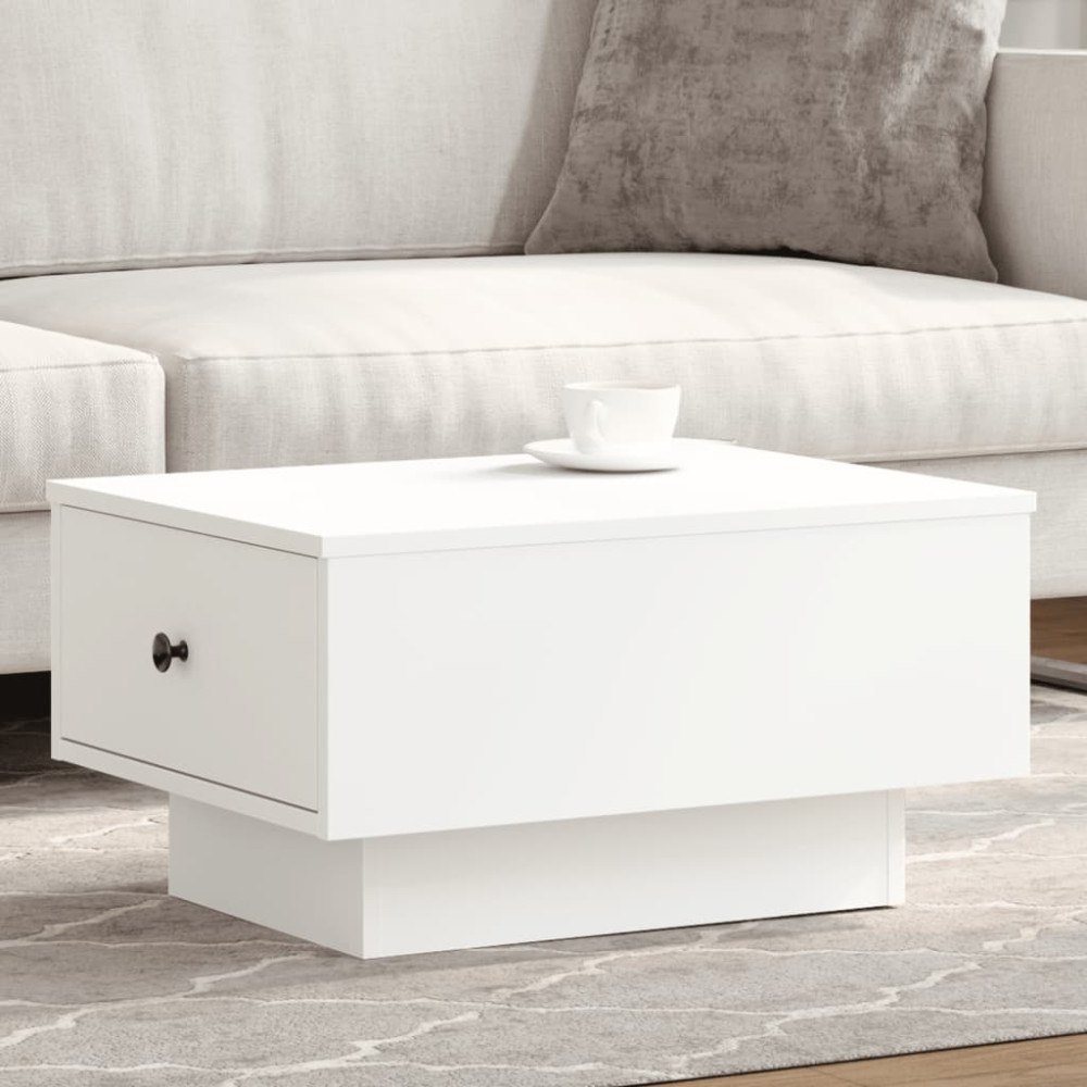 vidaXL Soffbord vit 60x45x31 cm konstruerat trä
