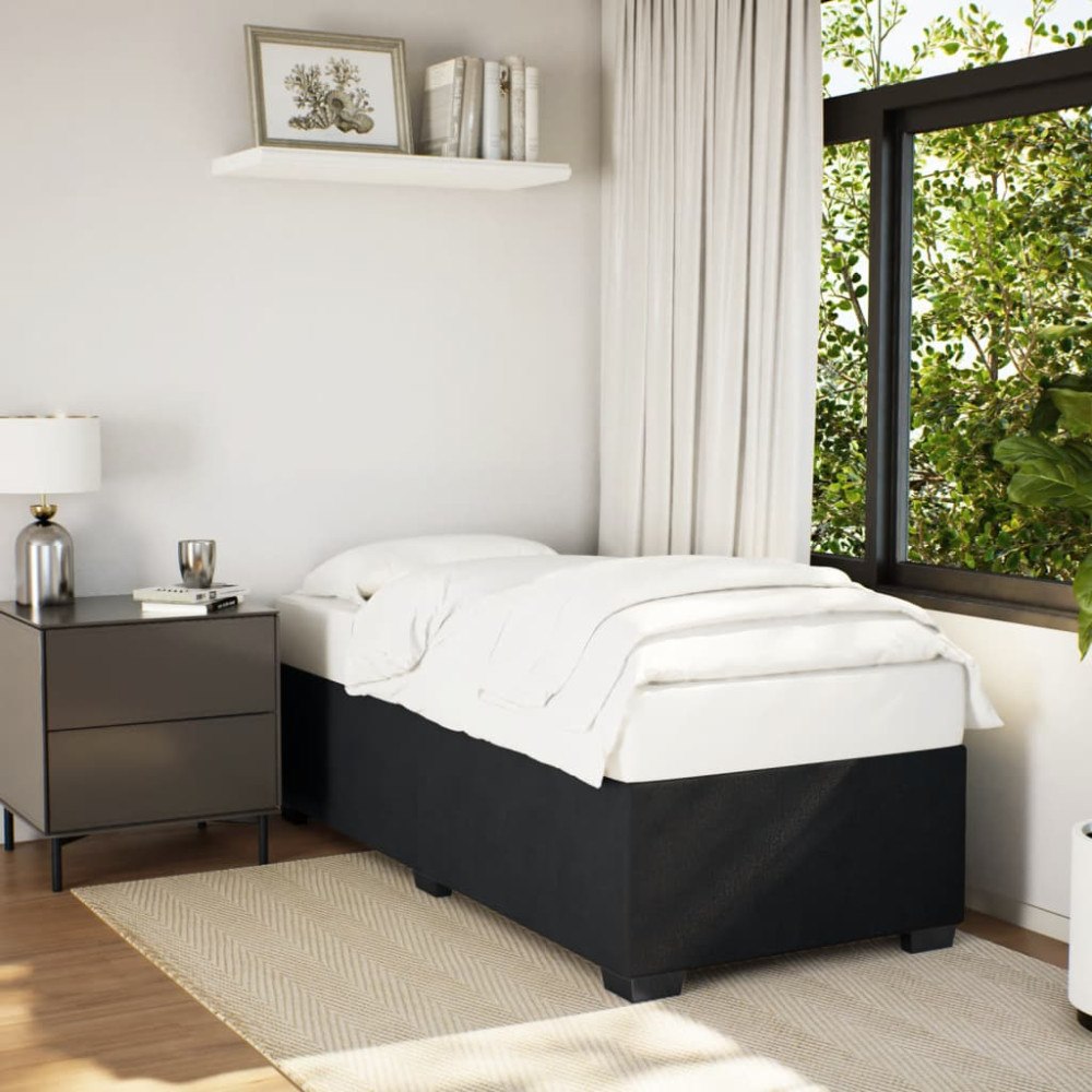 vidaXL Sängram svart 90x200 cm sammet