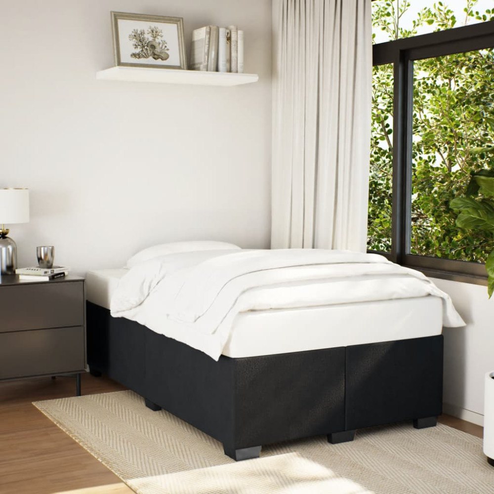 vidaXL sängram utan madrass svart 120x190 cm sammet