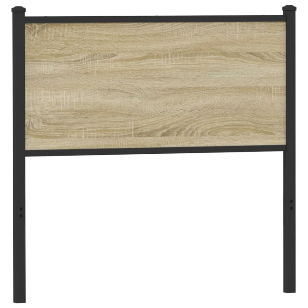 vidaXL Sänggavel sonoma 90 cm konstruerat trä och stål