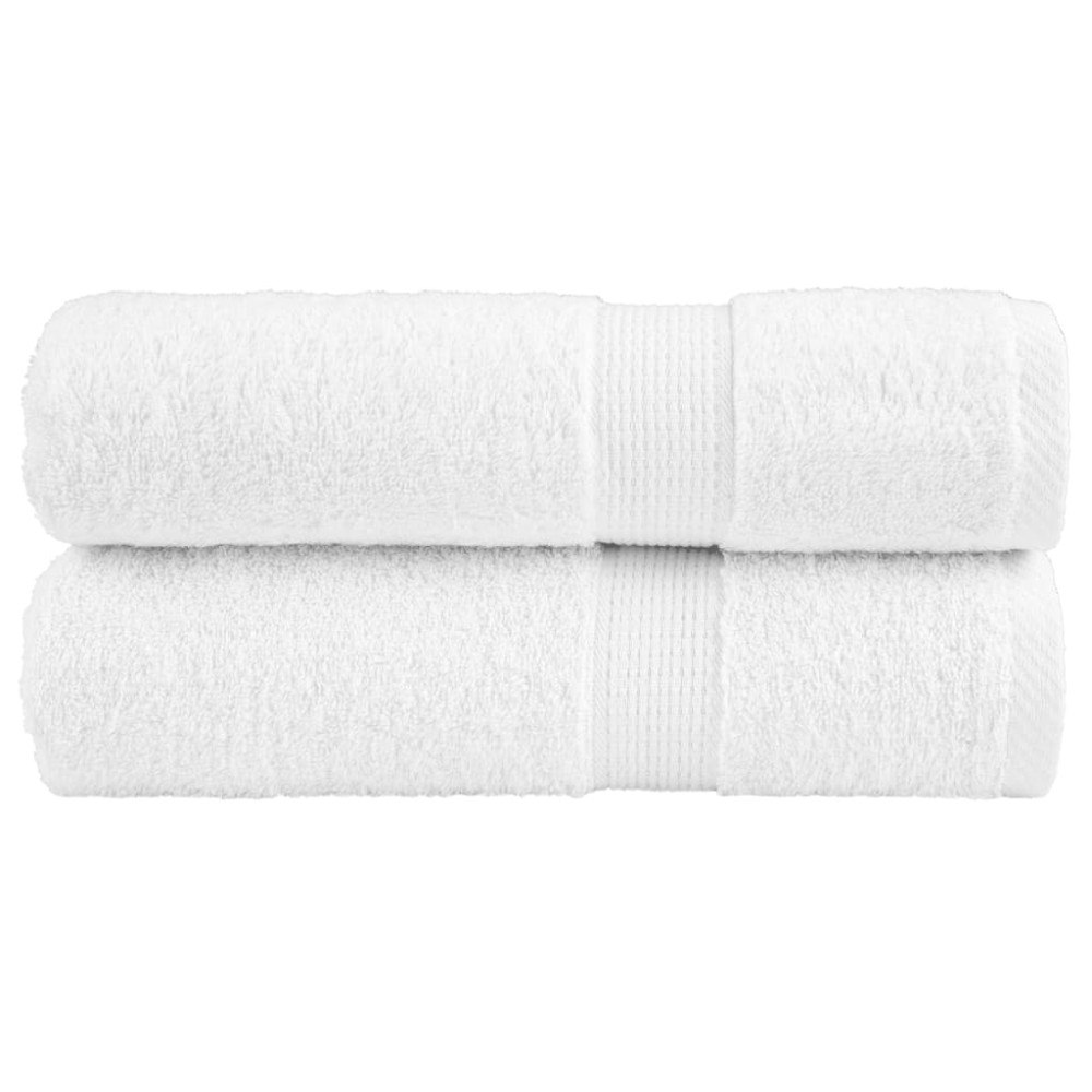 vidaXL Premium handdukar SOLUND 2 st vit 50x100cm 600gsm