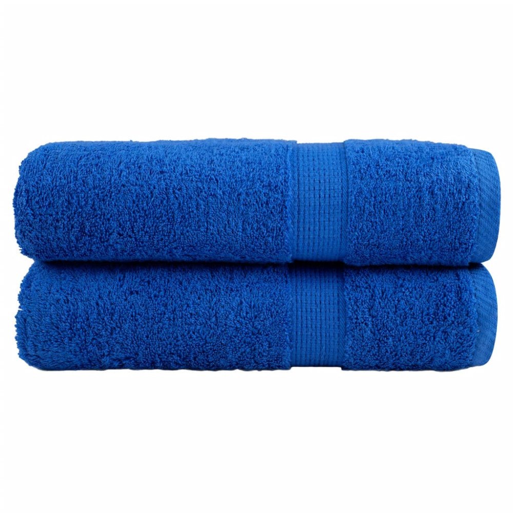 vidaXL Premium badhanddukar SOLUND 2st blå 100x150cm 600gsm