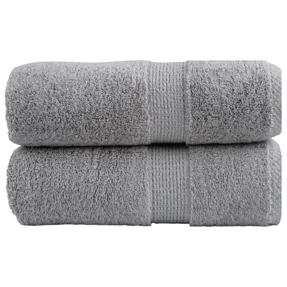 vidaXL Premium gästhanddukar SOLUND 2 st grå 30x50cm 600gsm