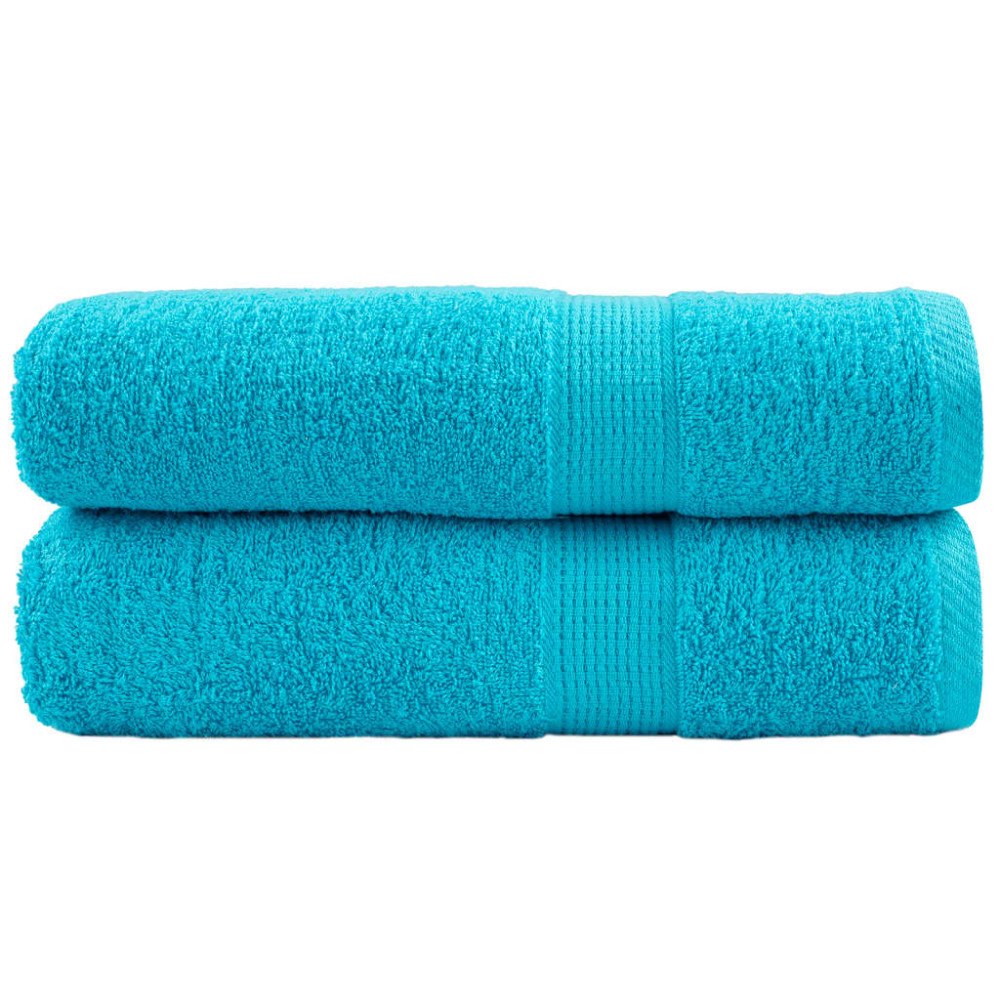 vidaXL Premium badhanddukar SOLUND 2 st grön 100x150 cm 600 gsm