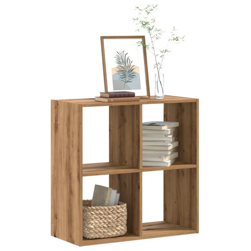 vidaXL Bokhylla ek 68,5x32x68,5 cm konstruerat trä