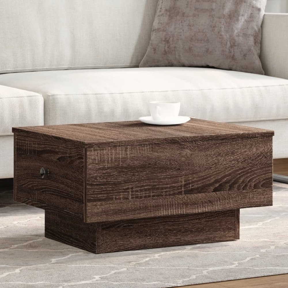 vidaXL Soffbord brun ek 60x45x31 cm konstruerat trä