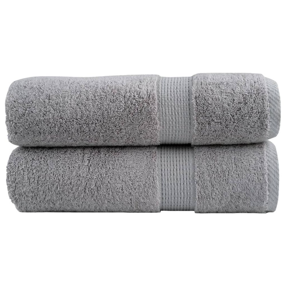 vidaXL Premium badhanddukar SOLUND 2st grå 70x140cm 600gsm