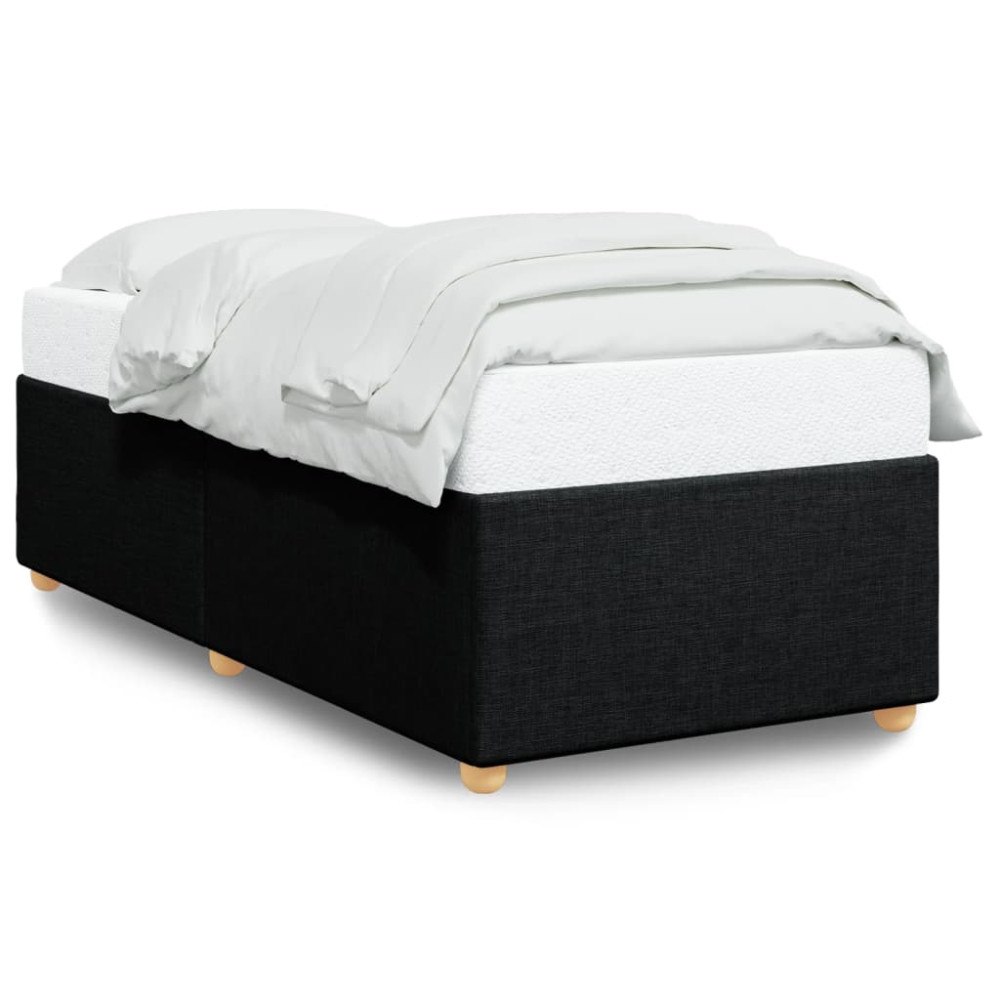 vidaXL Sängram utan madrass svart 90x200 cm tyg