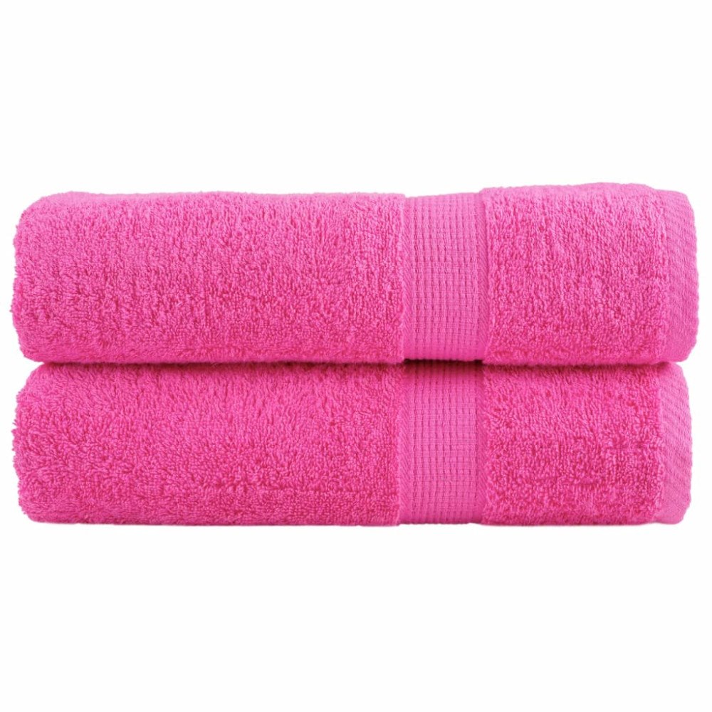 vidaXL Premium handdukar SOLUND 2 st rosa 50x100 cm 600 gsm