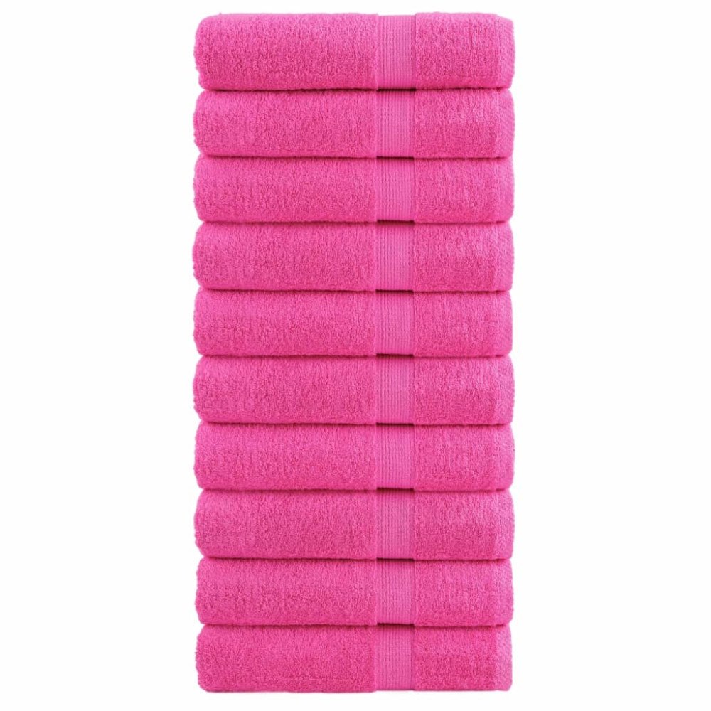vidaXL Premium handdukar SOLUND 10 st rosa 50x100 cm 600 gsm