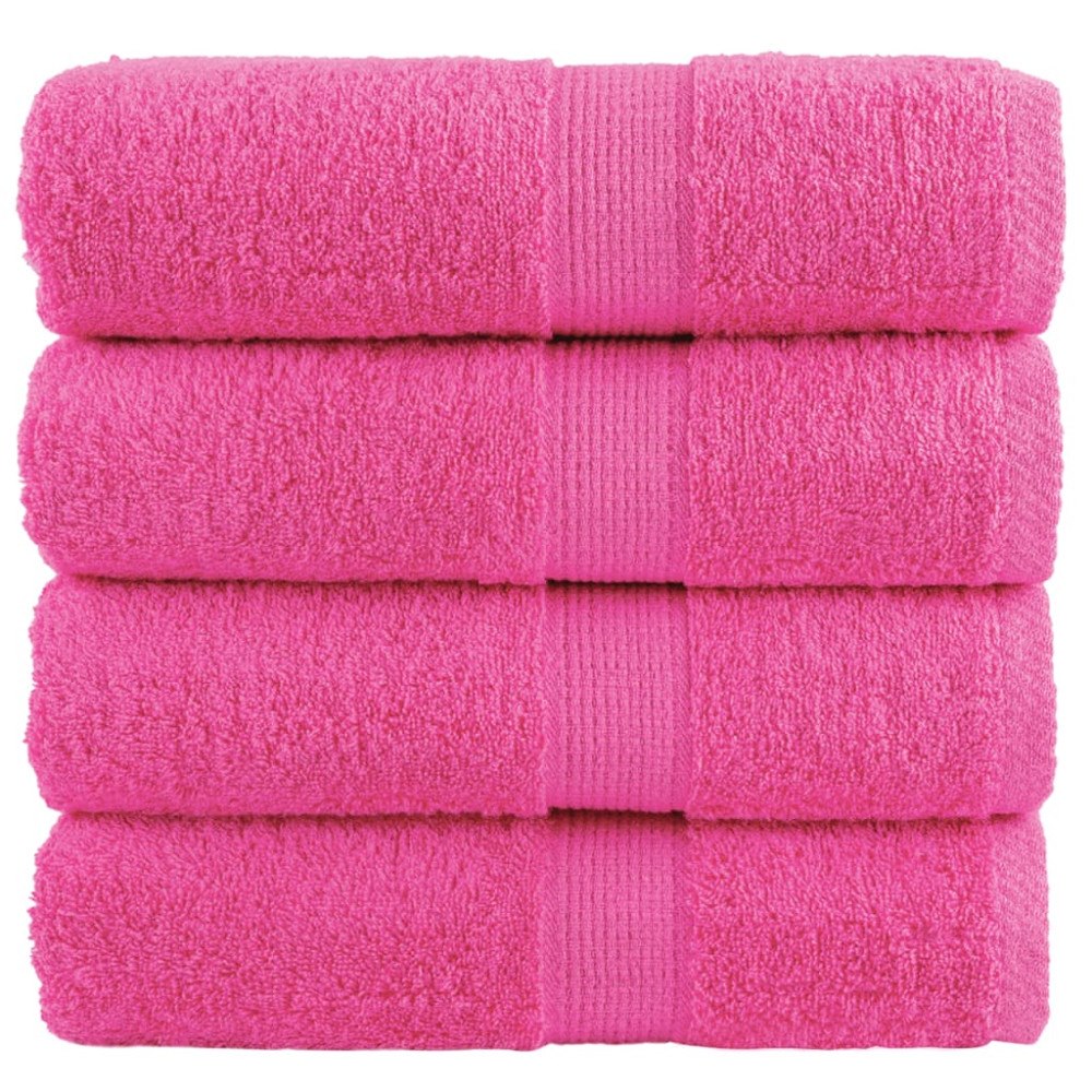 vidaXL Premium gästhanddukar SOLUND 4 st rosa 30x30 cm 600 gsm