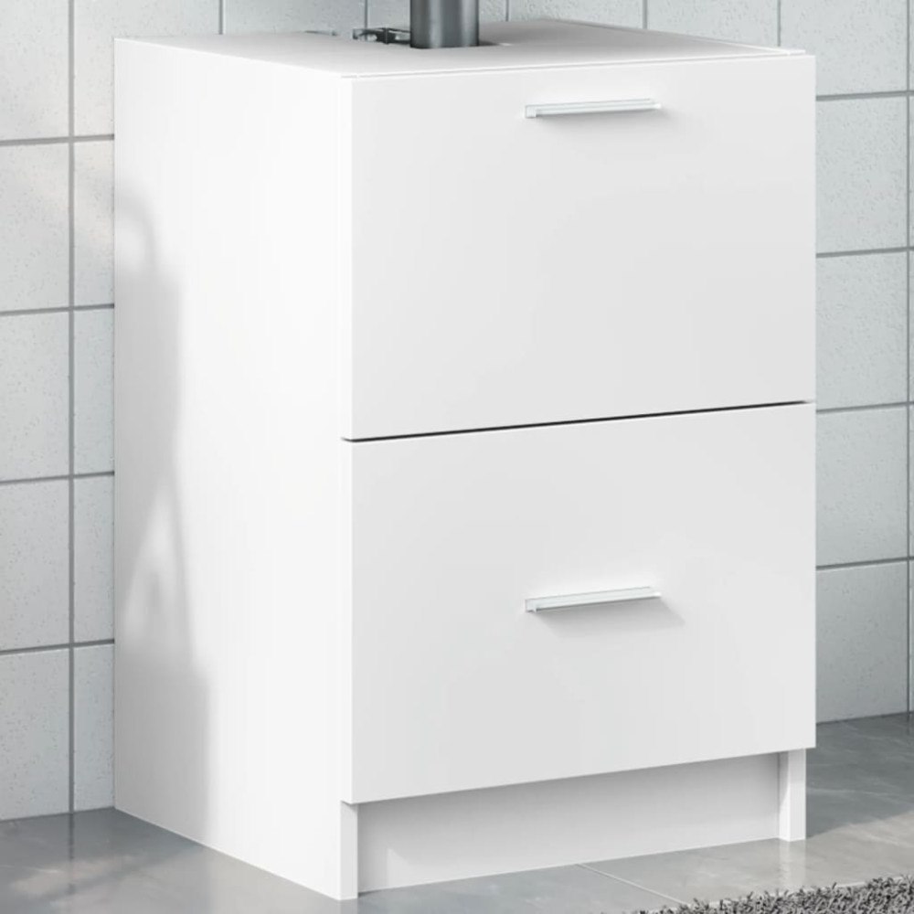 vidaXL Tvättställsskåp vit 40x37x59 cm konstruerat trä