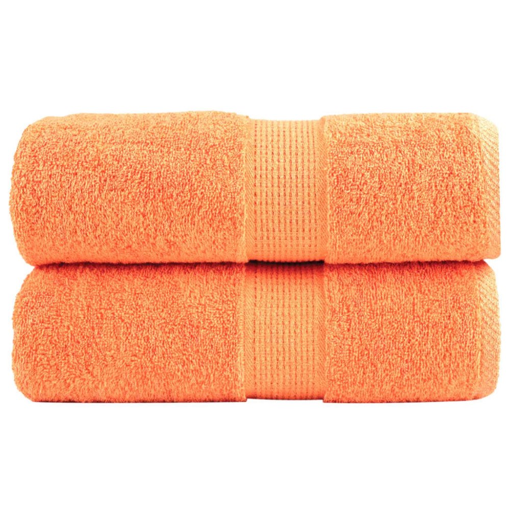 vidaXL Premium gästhanddukar SOLUND 2 st orange 30x30 cm 600 gsm