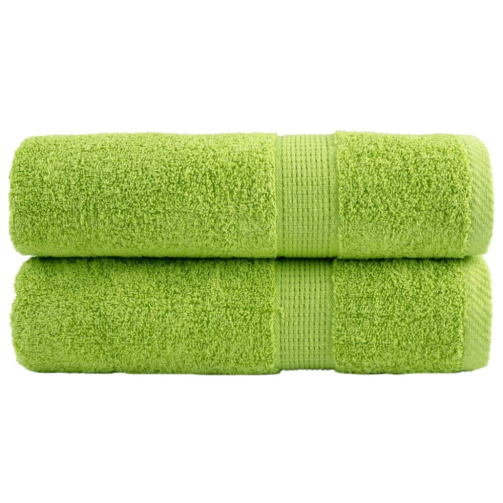 vidaXL Premium handdukar SOLUND 2 st äppelgrön 50x100 cm 600 gsm