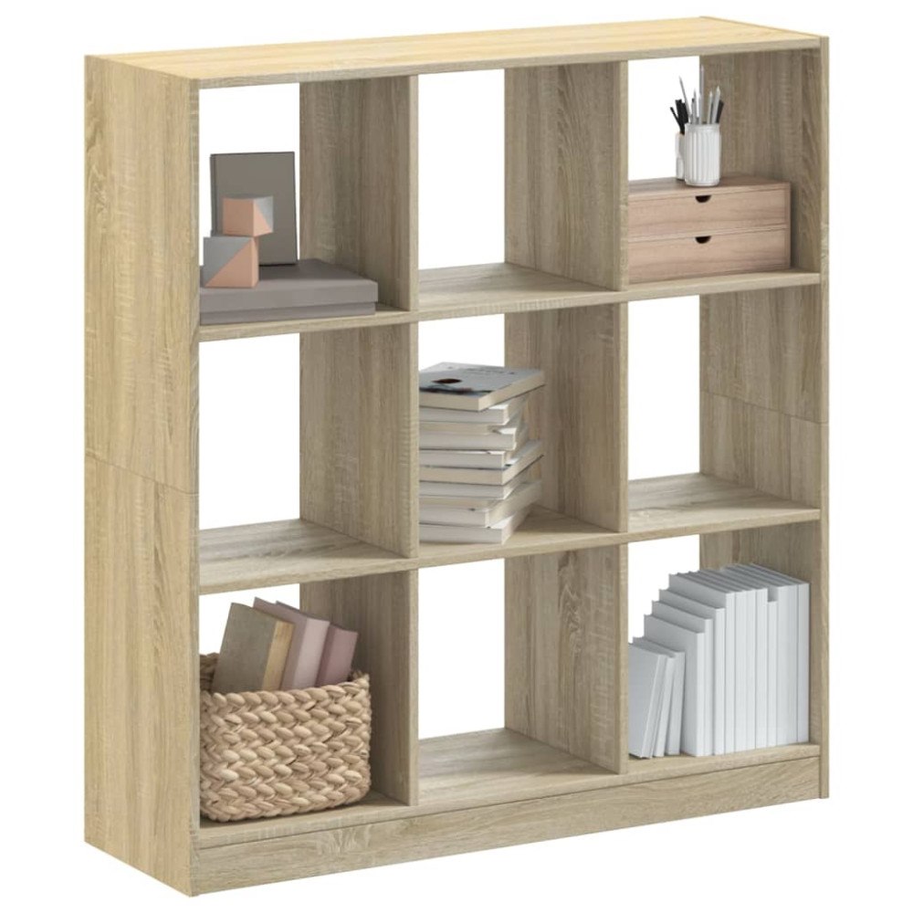 vidaXL Bokhylla sonoma-ek 102x32x108 cm konstruerat trä
