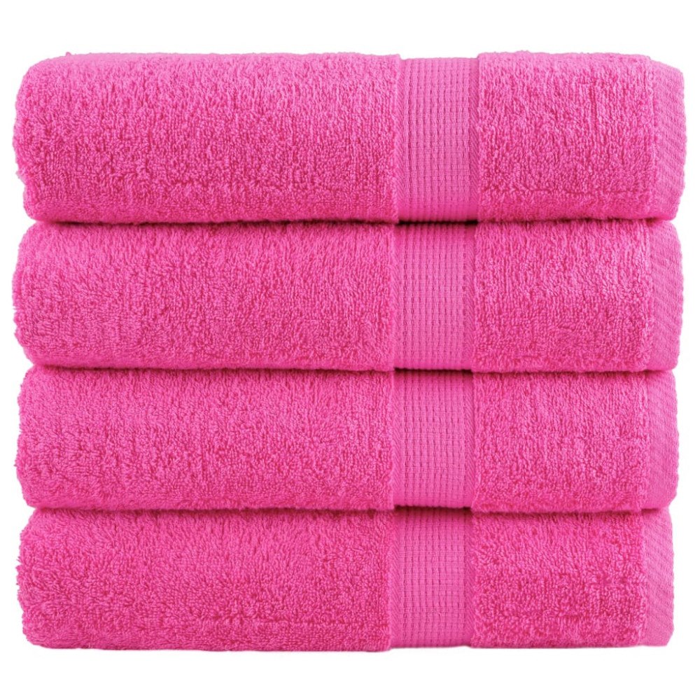 vidaXL Premium handdukar SOLUND 4 st rosa 50x100 cm 600 gsm